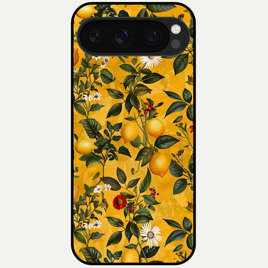  Golden Lemon Field Glass Case For Google Pixel 10 Pro back cover – full design glossy printed glass finish