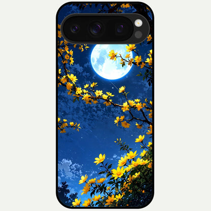  Golden Night Glow Glass Case For Google Pixel 10 Pro back cover – full design glossy printed glass finish