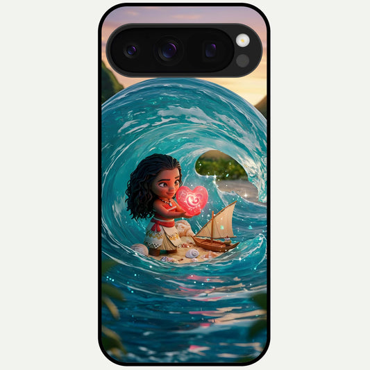  Heart of Ocean Glass Case For Google Pixel 10 Pro back cover – full design glossy printed glass finish