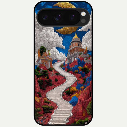  Heavenly Moon Path Glass Case For Google Pixel 10 Pro back cover – full design glossy printed glass finish