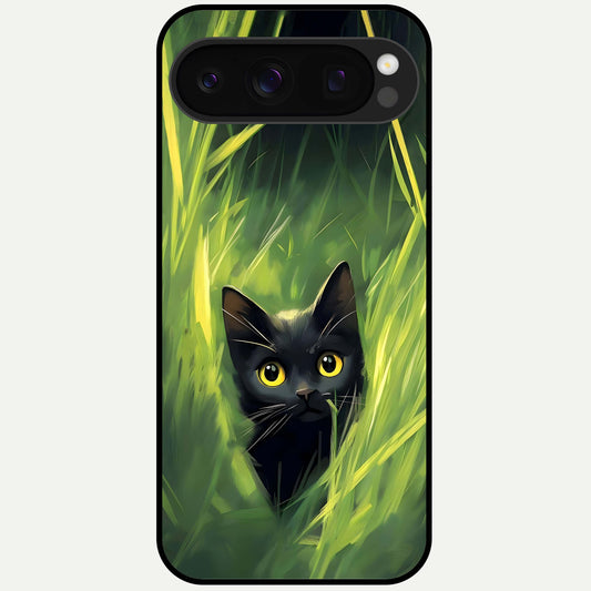  Hidden Cat Whisper Glass Case For Google Pixel 10 Pro back cover – full design glossy printed glass finish