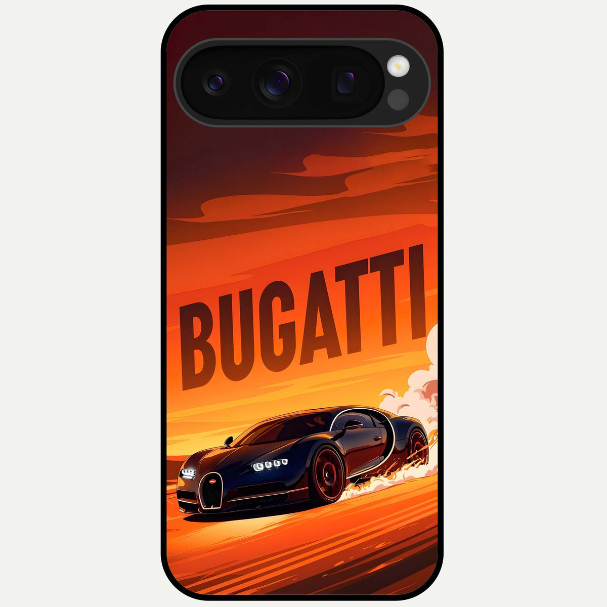  Inferno Bugatti Storm Glass Case For Google Pixel 10 Pro back cover – full design glossy printed glass finish