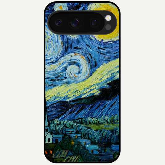  Inspired Van Gogh Art Glass Case For Google Pixel 10 Pro back cover – full design glossy printed glass finish