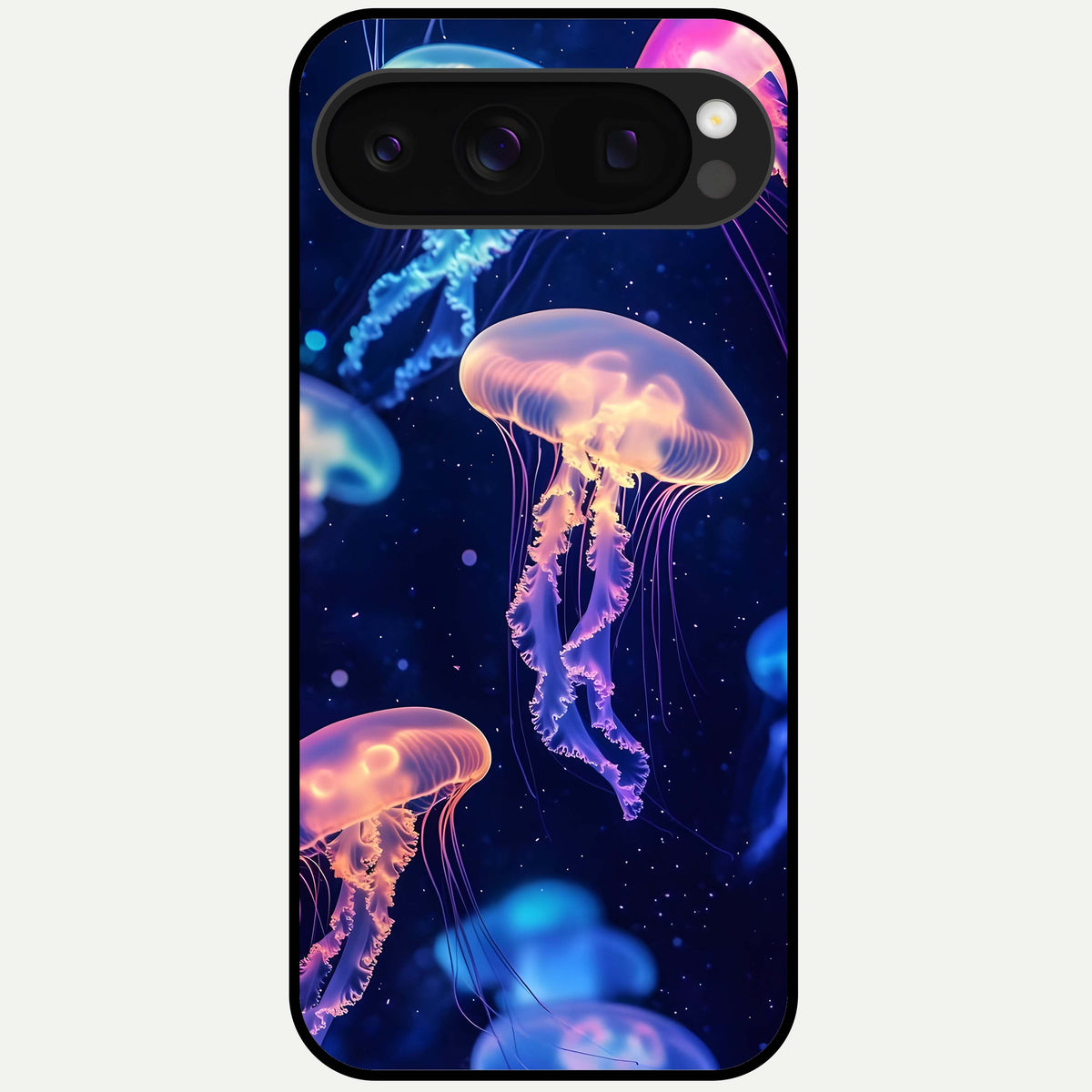  Jellyfish Pattern Glass Case For Google Pixel 10 Pro back cover – full design glossy printed glass finish