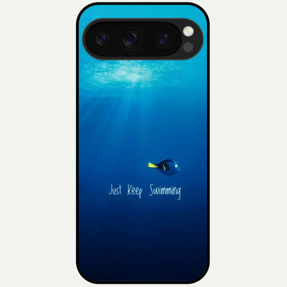  Just Keep Swimming Glass Case For Google Pixel 10 Pro back cover – full design glossy printed glass finish