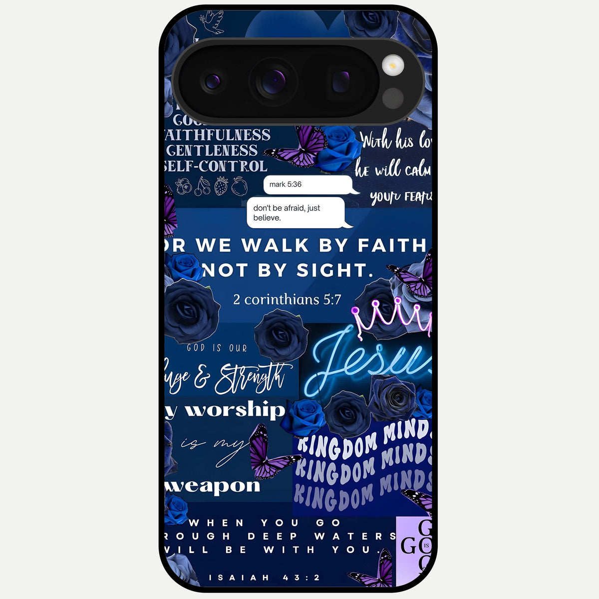  Kingdom Faith Glow Glass Case For Google Pixel 10 Pro back cover – full design glossy printed glass finish