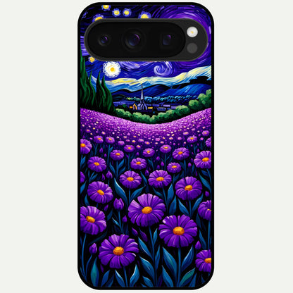  Lavender Moon Field Glass Case For Google Pixel 10 Pro back cover – full design glossy printed glass finish