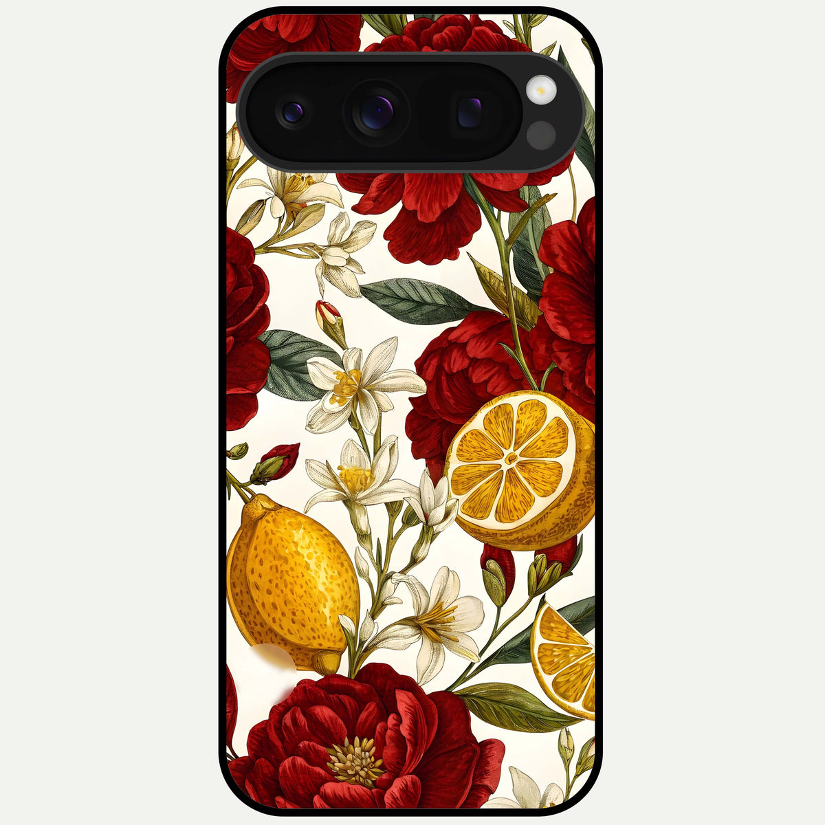  Lemon Rose Charm Glass Case For Google Pixel 10 Pro back cover – full design glossy printed glass finish