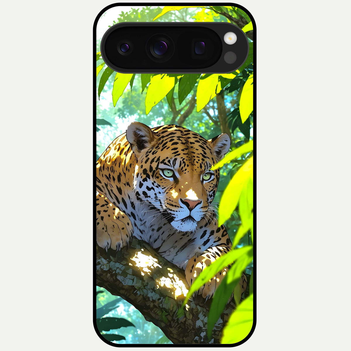  Leopard in Jungle Glass Case For Google Pixel 10 Pro back cover – full design glossy printed glass finish