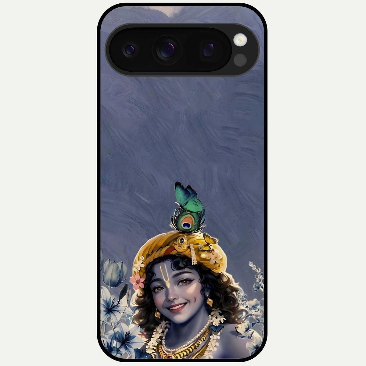  Lord Krishna Glass Case For Google Pixel 10 Pro back cover – full design glossy printed glass finish