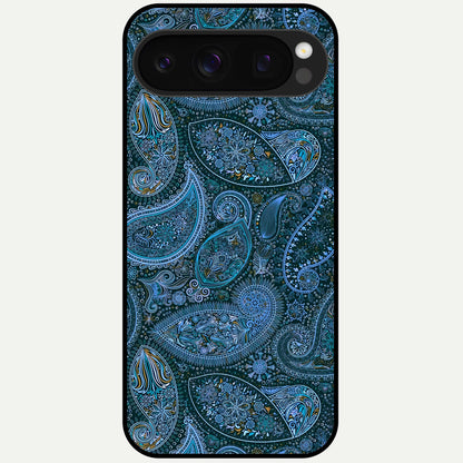  Midnight Paisley Glow Glass Case For Google Pixel 10 Pro back cover – full design glossy printed glass finish