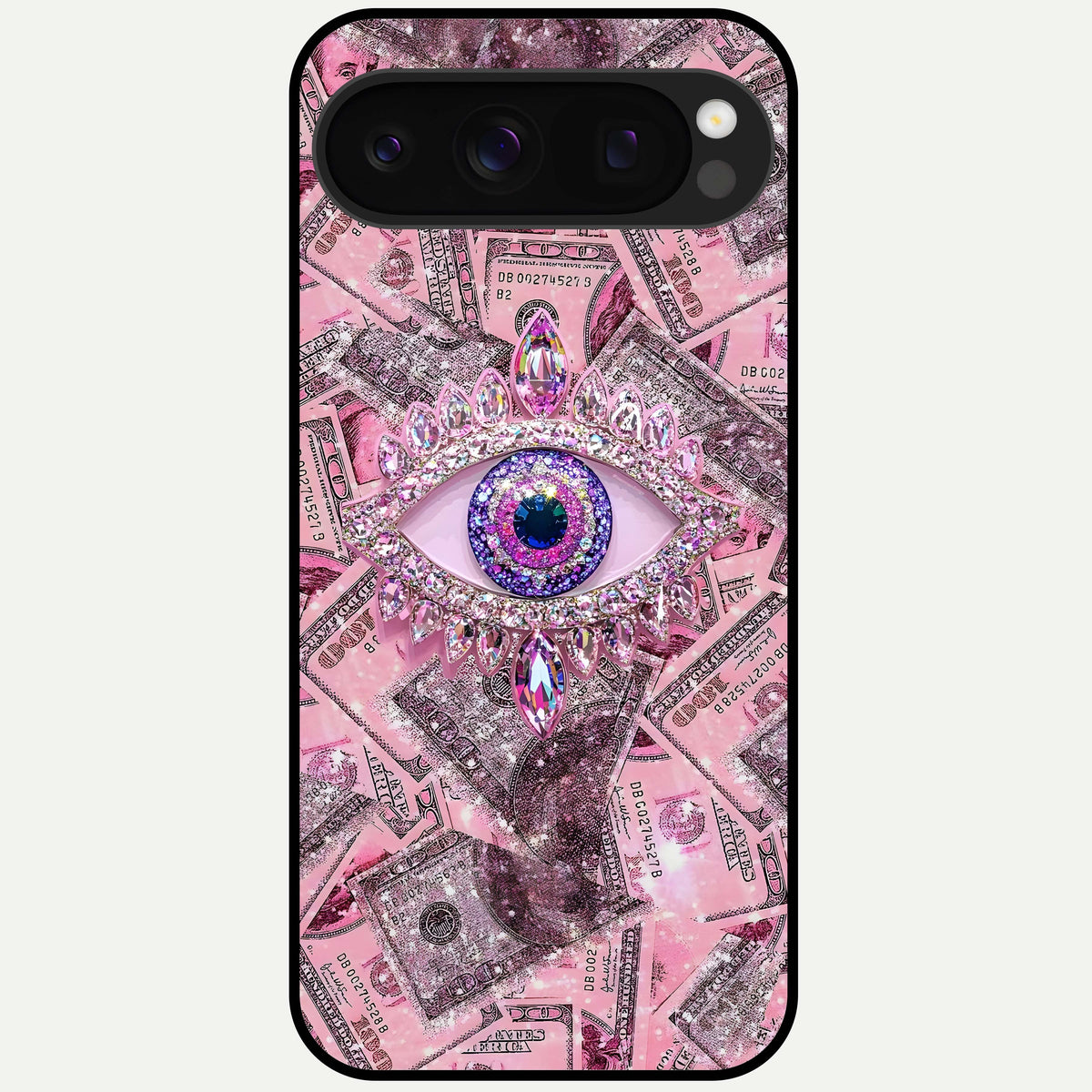  Money Eye Luxe Glass Case For Google Pixel 10 Pro back cover – full design glossy printed glass finish