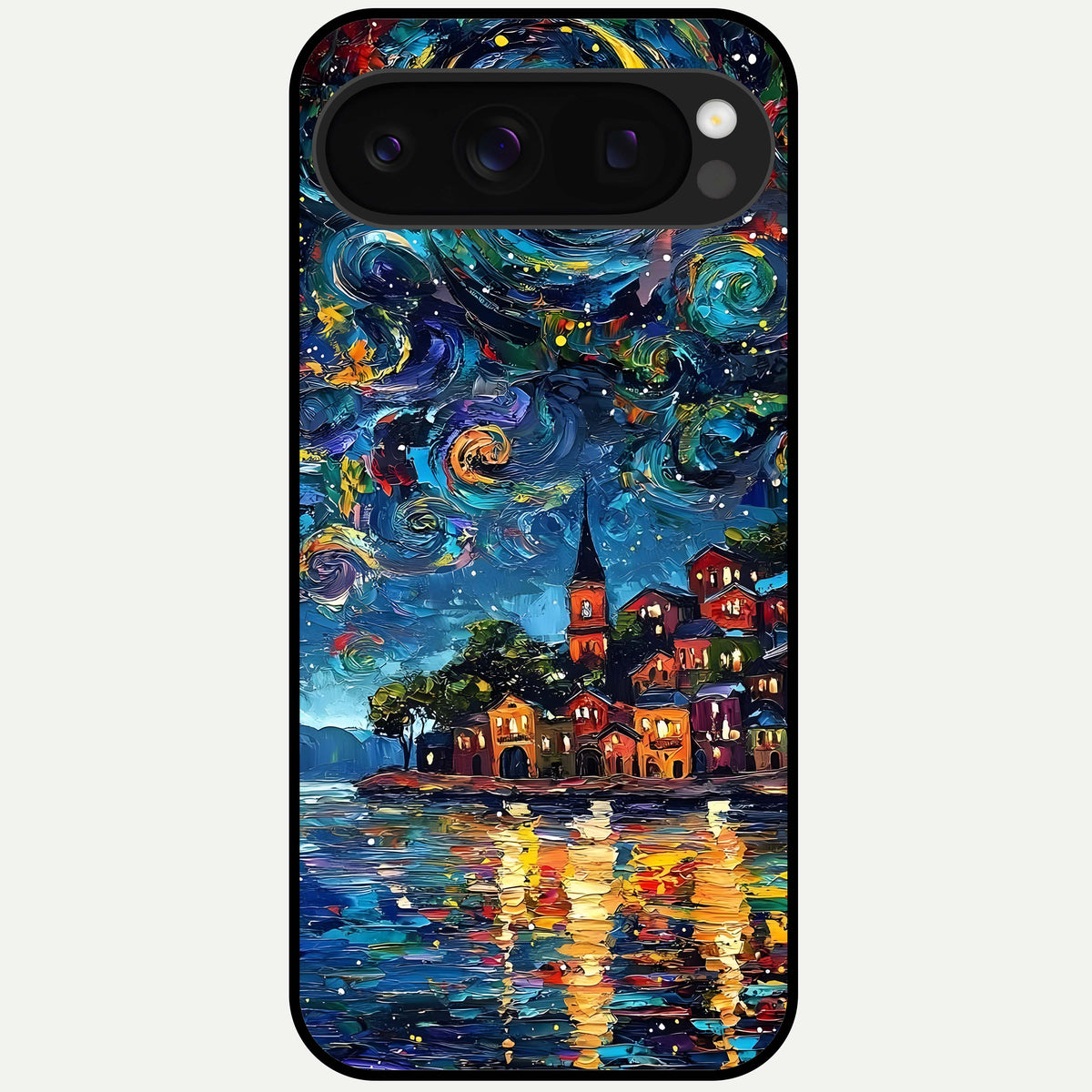  Moonlight Harbor Glow Glass Case For Google Pixel 10 Pro back cover – full design glossy printed glass finish