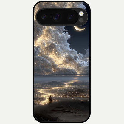  Moonlight Spark Path Glass Case For Google Pixel 10 Pro back cover – full design glossy printed glass finish