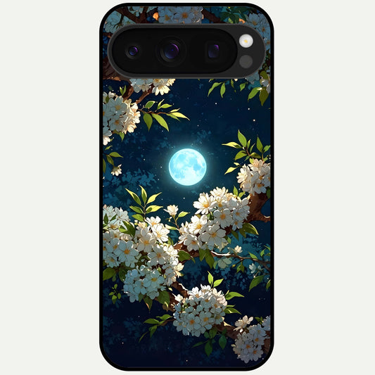  Moonlit Blossom Dream Glass Case For Google Pixel 10 Pro back cover – full design glossy printed glass finish