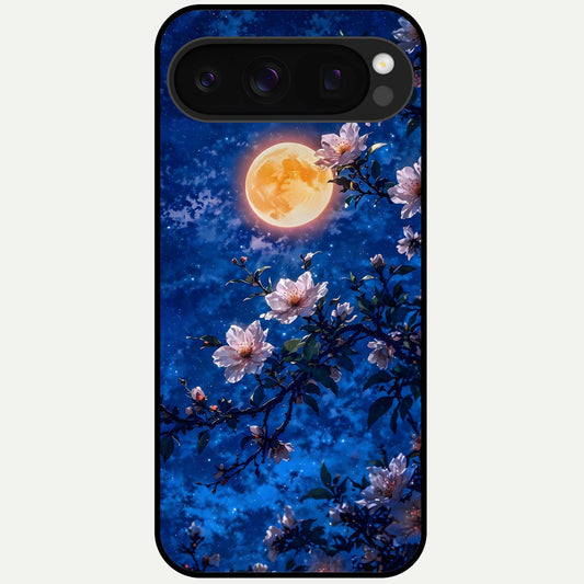  Moonlit Blossoms Night Glass Case For Google Pixel 10 Pro back cover – full design glossy printed glass finish