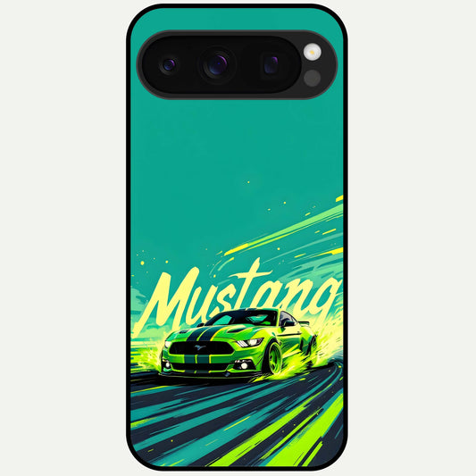  Mustang Bang Glass Case For Google Pixel 10 Pro back cover – full design glossy printed glass finish