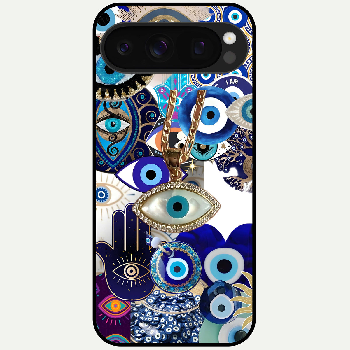  Mystic Charm Eye Glass Case For Google Pixel 10 Pro back cover – full design glossy printed glass finish