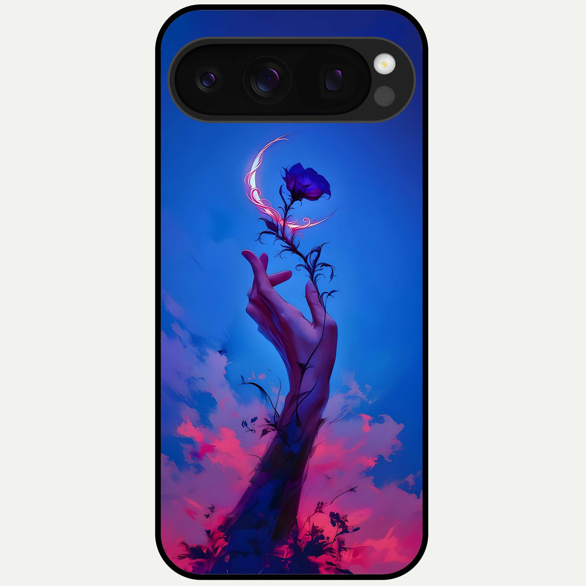  Mystic Hand Glass Case For Google Pixel 10 Pro back cover – full design glossy printed glass finish