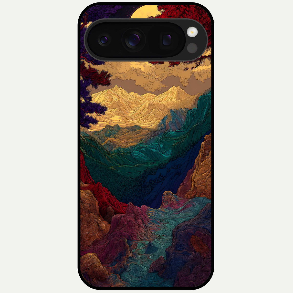  Mystic Valley Light Glass Case For Google Pixel 10 Pro back cover – full design glossy printed glass finish