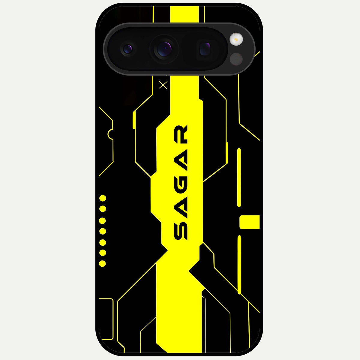  Neon CYBERPUNK Custom Name Glass Case For Google Pixel 10 Pro back cover – full design glossy printed glass finish