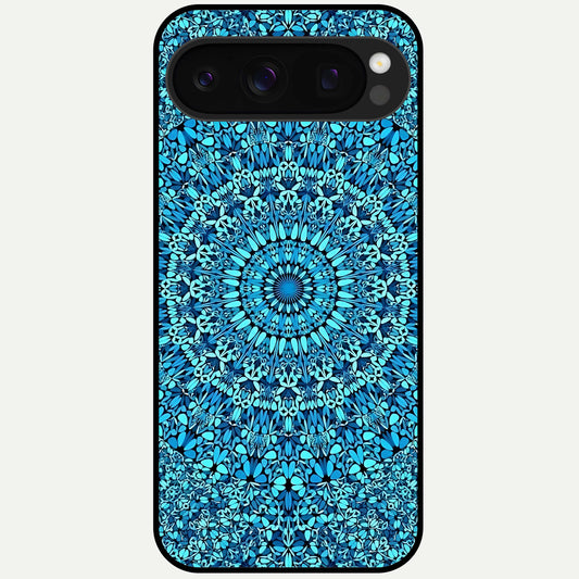  Ocean Bloom Mandala Glass Case For Google Pixel 10 Pro back cover – full design glossy printed glass finish