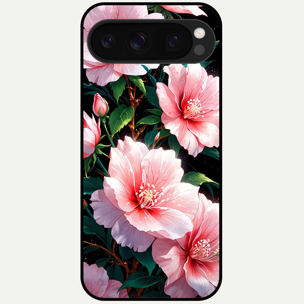  Peach Flower Glass Case For Google Pixel 10 Pro back cover – full design glossy printed glass finish