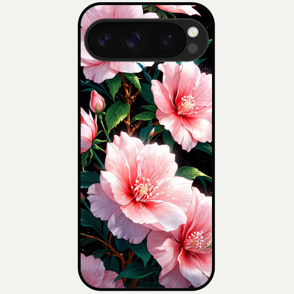  Peach Flower Glass Case For Google Pixel 10 Pro back cover – full design glossy printed glass finish