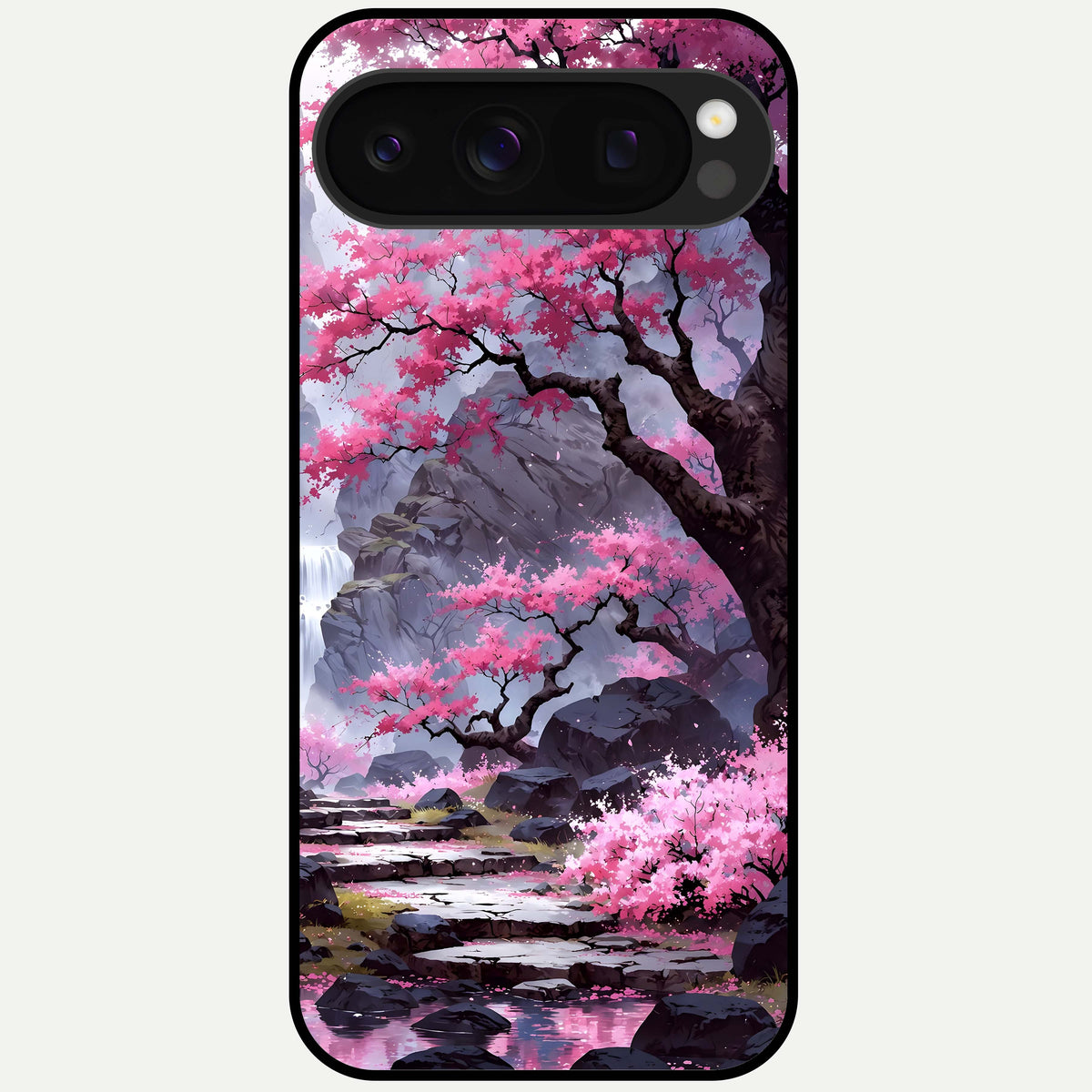  Pink Sunflower Glow Glass Case For Google Pixel 10 Pro back cover – full design glossy printed glass finish