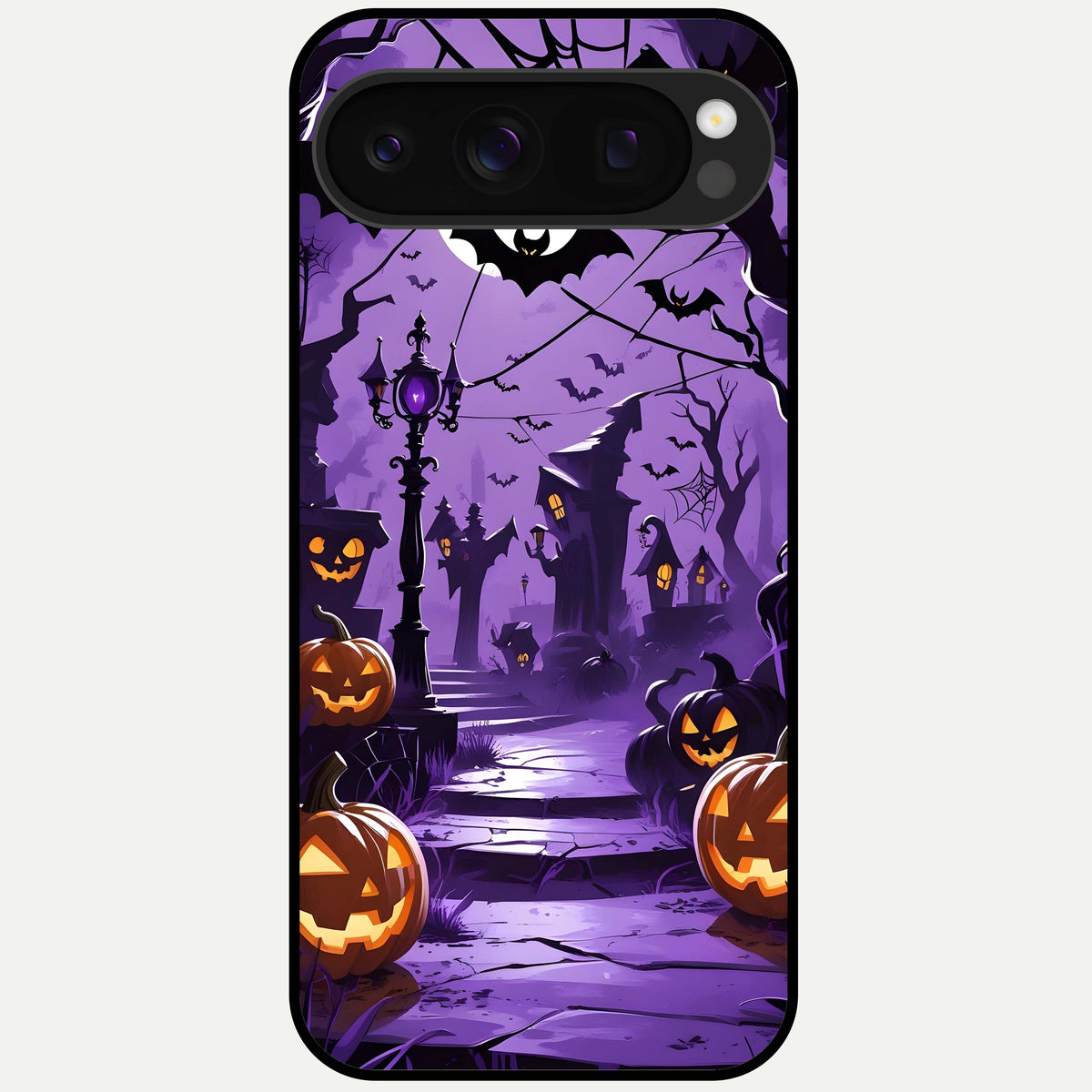  Pumpkin Patch Halloween Glass Case For Google Pixel 10 Pro back cover – full design glossy printed glass finish