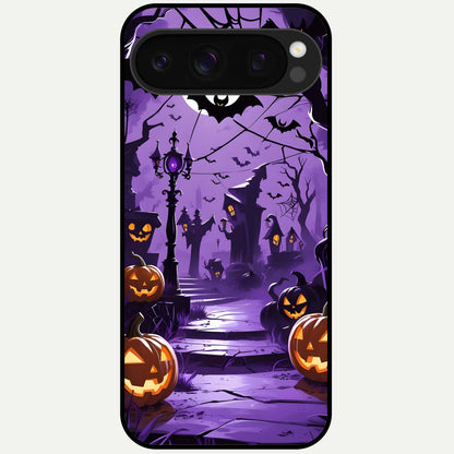  Pumpkin Patch Halloween Glass Case For Google Pixel 10 Pro back cover – full design glossy printed glass finish