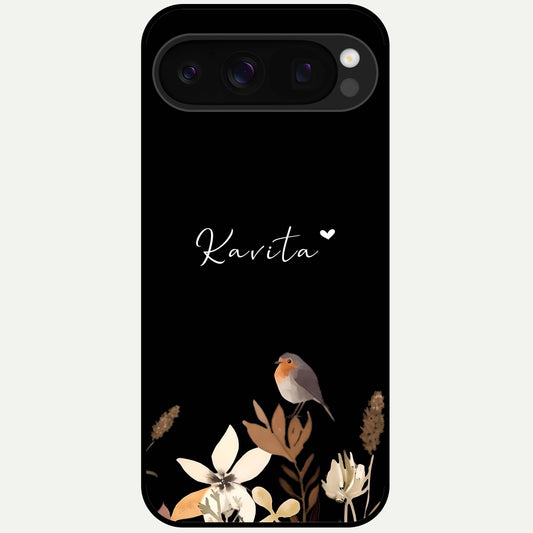  Quiet Garden Tune Custom Name Glass Case For Google Pixel 10 Pro back cover – full design glossy printed glass finish