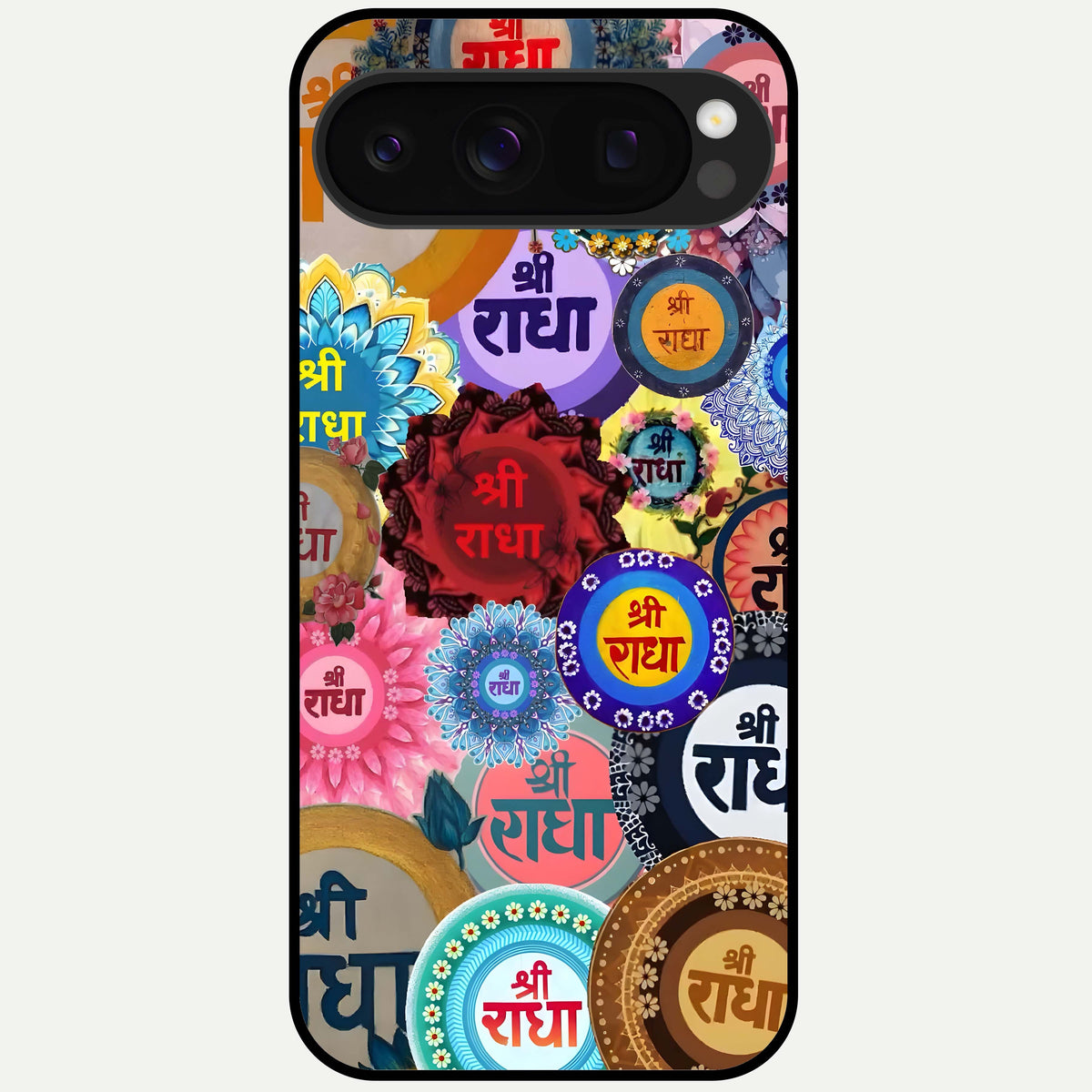  Radha Divine Bloom Glass Case For Google Pixel 10 Pro back cover – full design glossy printed glass finish