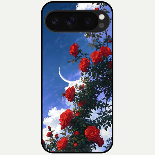  Rose Drift Flowers Glass Case For Google Pixel 10 Pro back cover – full design glossy printed glass finish