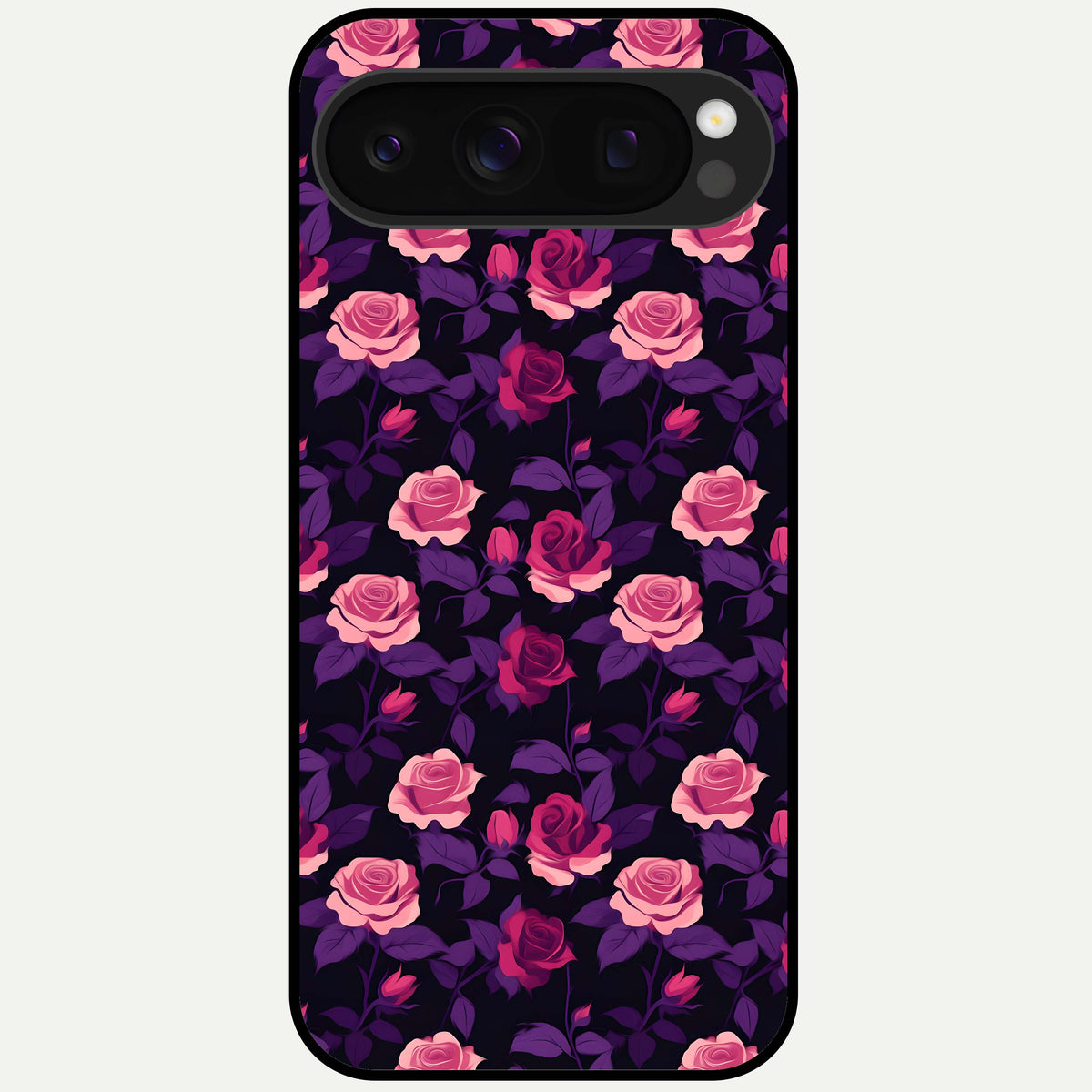  Rose Garden Twilight Glass Case For Google Pixel 10 Pro back cover – full design glossy printed glass finish