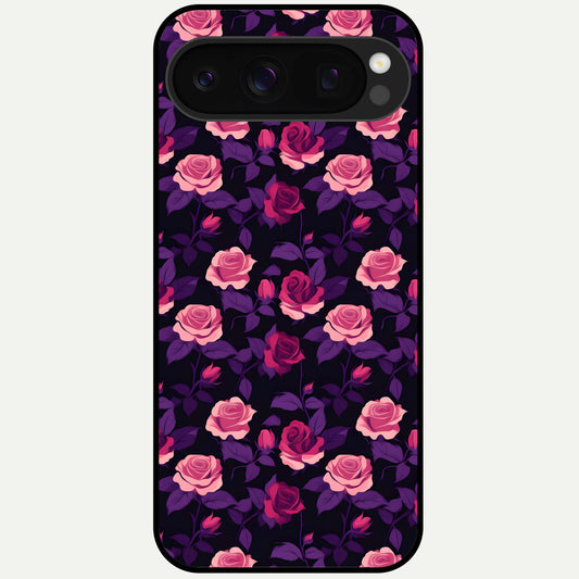  Rose Garden Twilight Glass Case For Google Pixel 10 Pro back cover – full design glossy printed glass finish