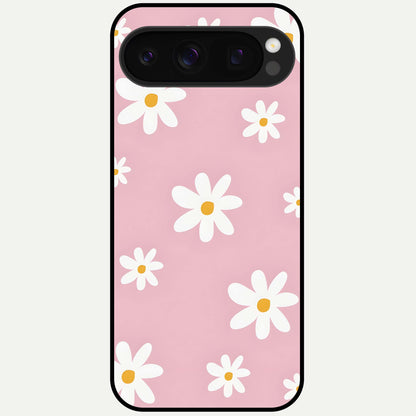  Soft Daisy Bliss Glass Case For Google Pixel 10 Pro back cover – full design glossy printed glass finish