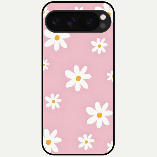  Soft Daisy Bliss Glass Case For Google Pixel 10 Pro back cover – full design glossy printed glass finish