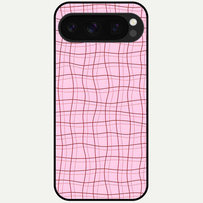  Soft Grid Bliss Glass Case For Google Pixel 10 Pro back cover – full design glossy printed glass finish