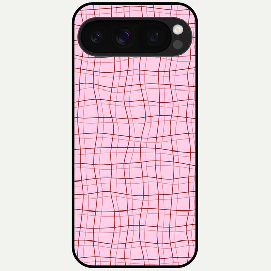  Soft Grid Bliss Glass Case For Google Pixel 10 Pro back cover – full design glossy printed glass finish