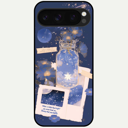  Starlit Cosmic Jar Glass Case For Google Pixel 10 Pro back cover – full design glossy printed glass finish