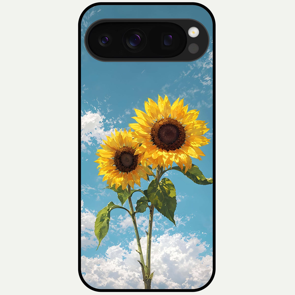  Sunlit Daisy Glow Glass Case For Google Pixel 10 Pro back cover – full design glossy printed glass finish
