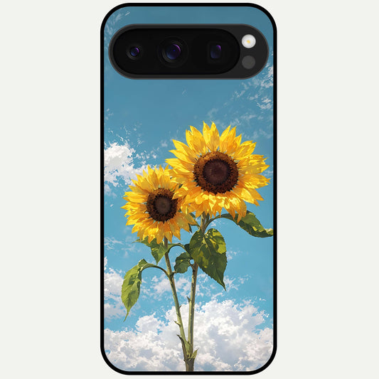  Sunlit Daisy Glow Glass Case For Google Pixel 10 Pro back cover – full design glossy printed glass finish