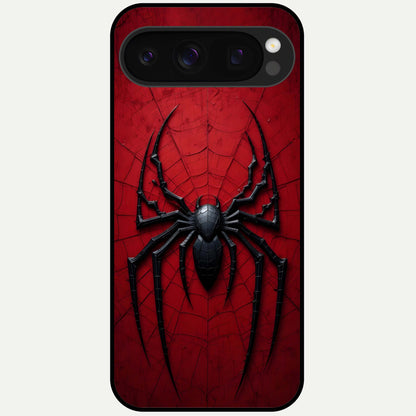  Superhero Web Emblem Glass Case For Google Pixel 10 Pro back cover – full design glossy printed glass finish