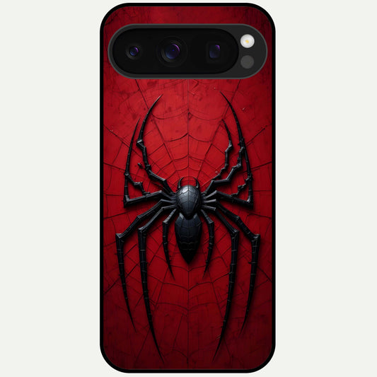  Superhero Web Emblem Glass Case For Google Pixel 10 Pro back cover – full design glossy printed glass finish