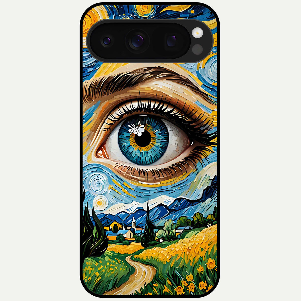  Van Gogh Eye Glass Case For Google Pixel 10 Pro back cover – full design glossy printed glass finish