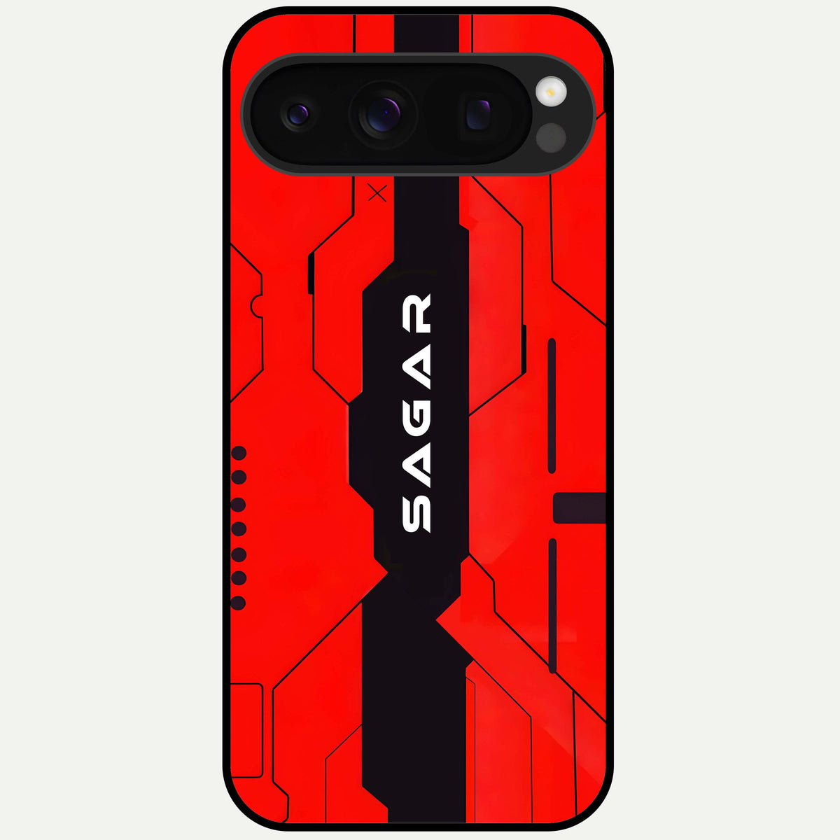  Voltage Rise CYBERPUNK Custom Name Glass Case For Google Pixel 10 Pro back cover – personalized glossy printed glass finish