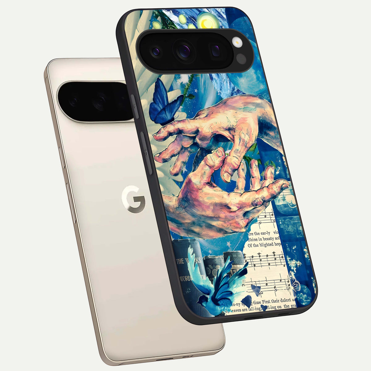  Aesthetic Divider phone case For Google Pixel 10 Pro showing premium glass back cover with detailed artwork
