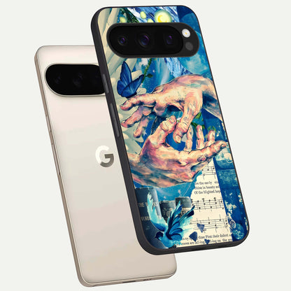  Aesthetic Divider phone case For Google Pixel 10 Pro showing premium glass back cover with detailed artwork
