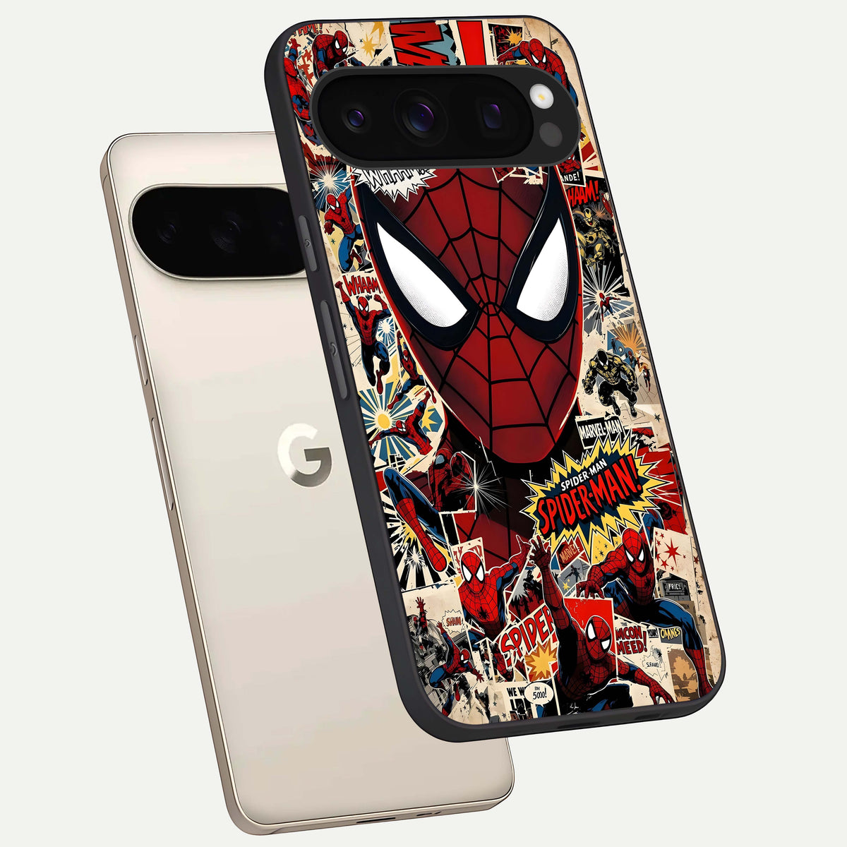  Aesthetic Wonder Spider phone case For Google Pixel 10 Pro showing premium glass back cover with detailed artwork